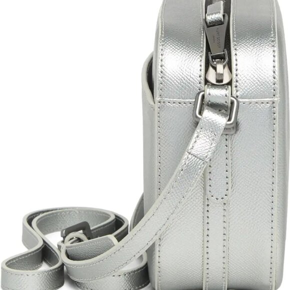 KURT GEIGER London Richmond Silver/Pewter Color Leather Crossbody Bag - Picture 7 of 7